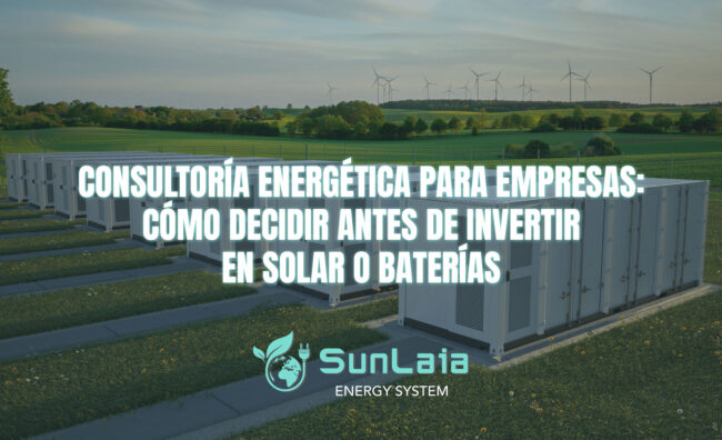 Consultoría energética para empresas: cómo decidir antes de invertir en solar o baterías