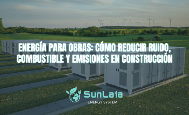 Energía para obras: cómo reducir ruido, combustible y emisiones en construcción