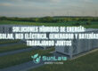 Soluciones híbridas de energía: solar, red eléctrica, generador y baterías trabajando juntos