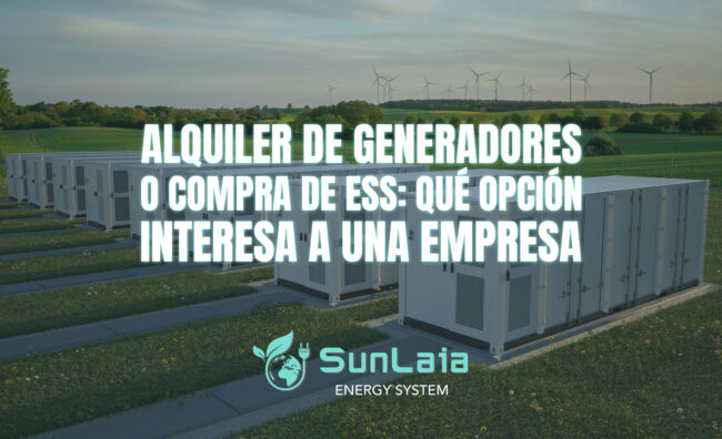 Alquiler de generadores o compra de ESS: qué opción interesa a una empresa