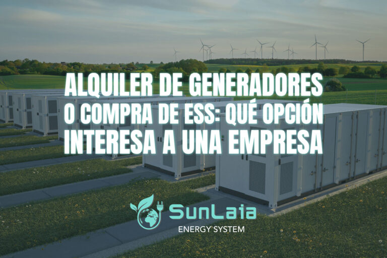 Alquiler de generadores o compra de ESS: qué opción interesa a una empresa
