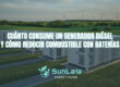 Cuánto consume un generador diésel y cómo reducir combustible con baterías