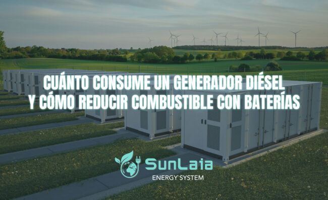 Cuánto consume un generador diésel y cómo reducir combustible con baterías