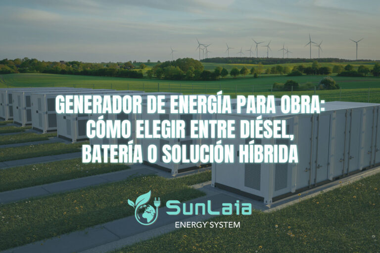 Generador de energía para obra: cómo elegir entre diésel, batería o solución híbrida