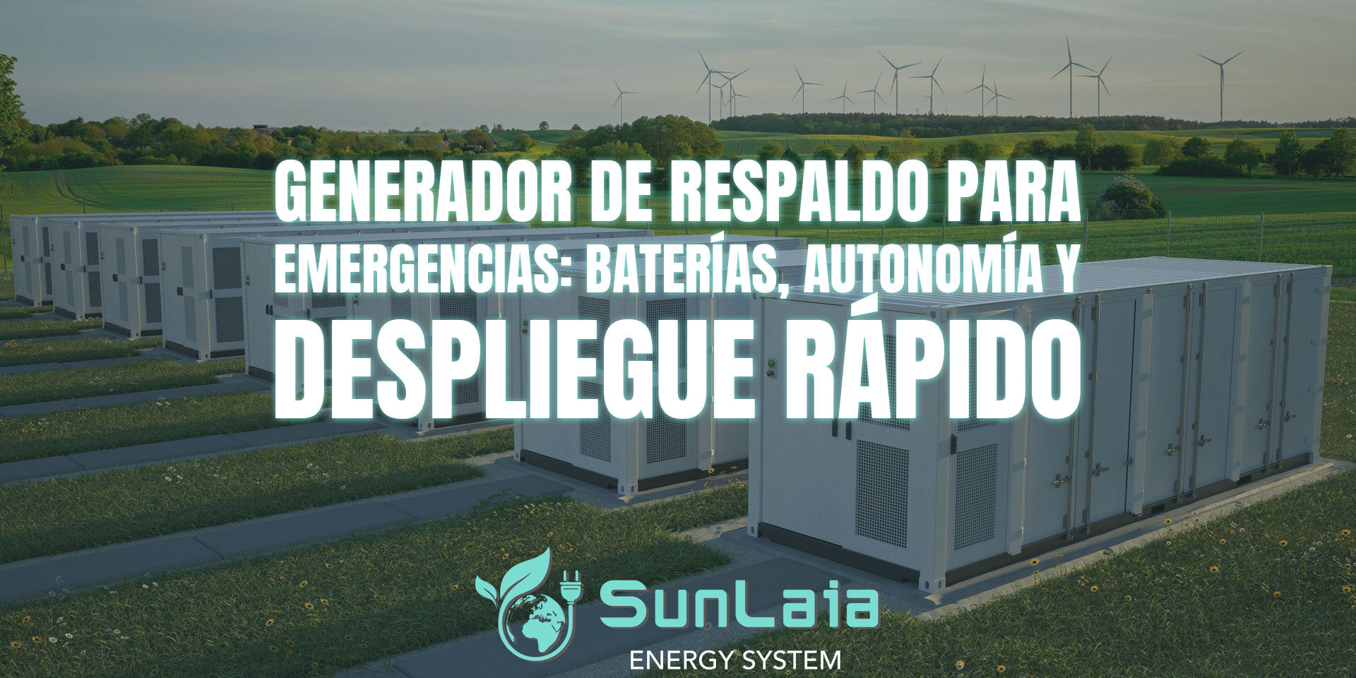 Generador de respaldo para emergencias: baterías, autonomía y despliegue rápido