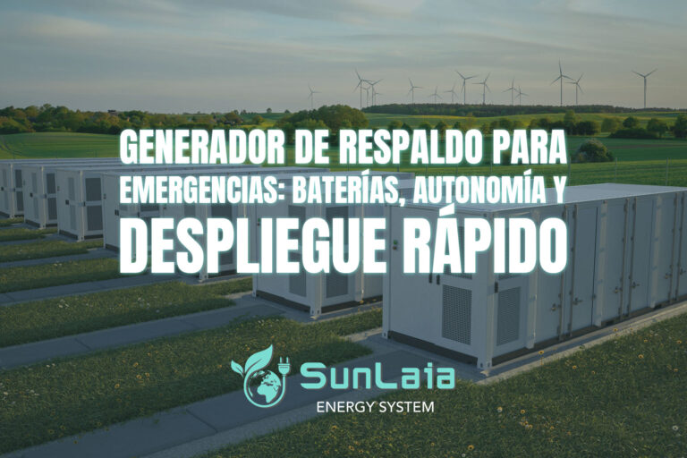 Generador de respaldo para emergencias: baterías, autonomía y despliegue rápido