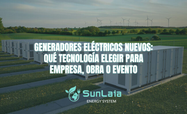 Generadores eléctricos nuevos: qué tecnología elegir para empresa, obra o evento