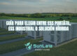 Guía para elegir entre ESS portátil, ESS industrial o solución híbrida