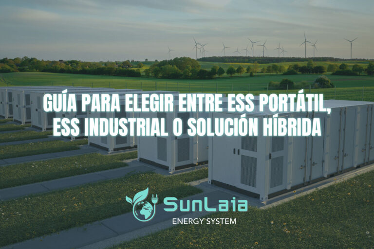 Guía para elegir entre ESS portátil, ESS industrial o solución híbrida