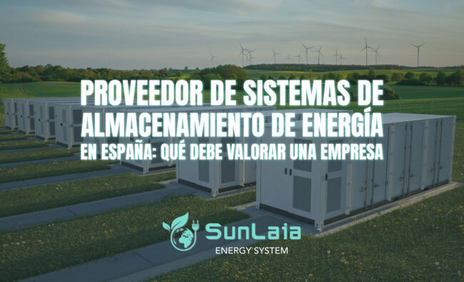 Proveedor de sistemas de almacenamiento de energía en España: qué debe valorar una empresa